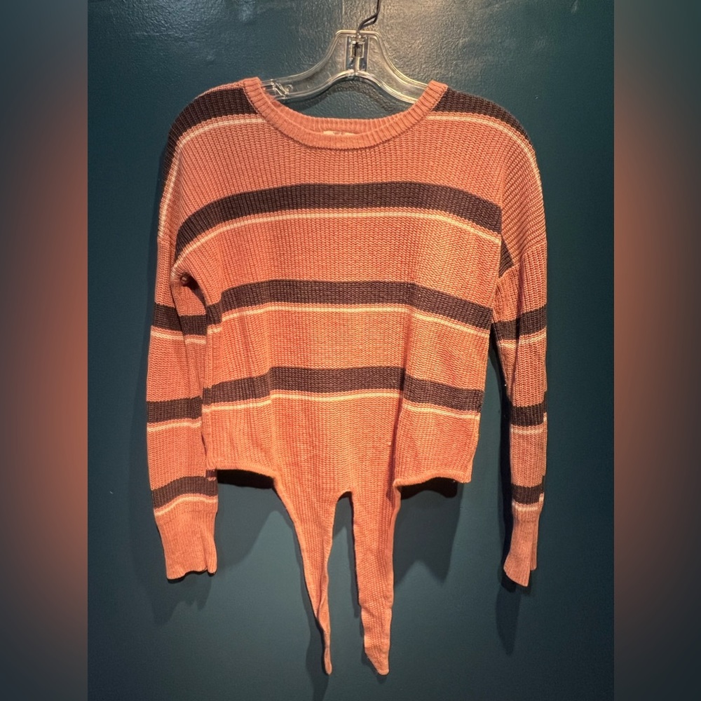 Purple Blue White Striped Sweater